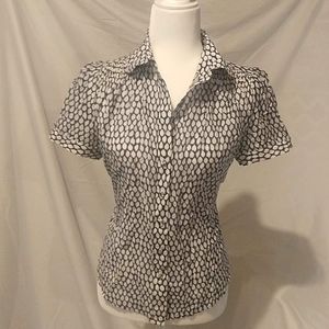 Banana Republic blouse blue white